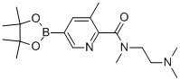 n-[2-(二甲基氨基)乙基]-n,3-二甲基-5-(4,4,5,5-四甲基-1,3,2-二噁硼烷-2-基)-2-吡啶羧酰胺結(jié)構(gòu)式_1092563-61-5結(jié)構(gòu)式