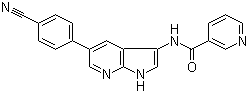 3-Pyridinecarboxamide, n-[5-(4-cyanophenyl)-1h-pyrrolo[2,3-b]pyridin-3-yl]- Structure,1093222-27-5Structure