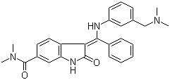 3-[[[3-[(Dimethylamino)methyl]phenyl]amino]phenylmethylene]-2,3-dihydro-n,n-dimethyl-2-oxo-1h-indole-6-carboxamide Structure,1094614-85-3Structure