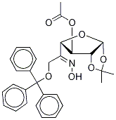 1,2-O-(1-甲基乙亞基)-6-O-(三苯基甲基)-beta-L-阿拉伯糖-呋喃己糖-5-酮糖肟3-乙酸酯結(jié)構(gòu)式_109680-99-1結(jié)構(gòu)式