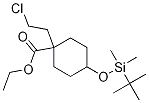 Ethyl4-((tert-butyldimethylsilyl)oxy)-1-(2-chloroethyl)cyclohexanecarboxylate Structure,1097729-64-0Structure