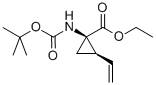 Cyclopropanecarboxylic acid, 1-[[(1,1-dimethylethoxy)carbonyl]amino]-2-ethenyl-, ethyl ester, (1R,2R)- Structure,1097966-39-6Structure