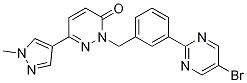 2-(3-(5-Bromopyrimidin-2-yl)benzyl)-6-(1-methyl-1h-pyrazol-4-yl)pyridazin-3(2h)-one Structure,1100598-42-2Structure