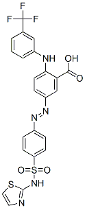 (9ci)-5-[[4-[(2-噻唑氨基)磺?；鵠苯基]氮雜]-2-[[3-(三氟甲基)苯基]氨基]-苯甲酸結(jié)構(gòu)式_110679-68-0結(jié)構(gòu)式