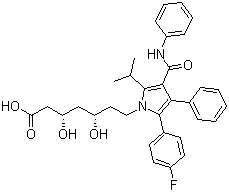 (r*,r*)-2-(4-氟苯基)-,d-二羥基-5-(1-甲基乙基)-3-苯基-4-[(苯基氨基)羰基]-1H-吡咯-1-庚酸結(jié)構(gòu)式_110862-48-1結(jié)構(gòu)式