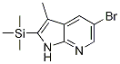 1H-Pyrrolo[2,3-b]pyridine, 5-bromo-3-methyl-2-(trimethylsilyl)- Structure,1111637-93-4Structure