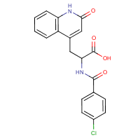 (R)-2-[(4-chlorobenzoyl)amino]-3-(1,2-dihydro-2-oxo-4-quinolyl)propanoic acid Structure,111911-90-1Structure