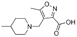 5-Methyl-4-[(4-methylpiperidin-1-yl)methyl]isoxazole-3-carboxylic acid Structure,1119452-18-4Structure