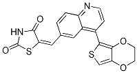 5-((4-(2,3-Dihydrothieno[3,4-b][1,4]dioxin-5-yl)quinolin-6-yl)methylene)thiazolidine-2,4-dione Structure,1119898-47-3Structure