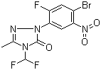 2-(4-Bromo-2-fluoro-5-nitrophenyl)-4-(difluoromethyl)-2,4-dihydro-5-methyl-3h-1,2,4-triazol-3-one Structure,111992-11-1Structure