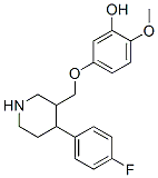 4-(4-Fluorophenyl)-3-(4-methoxy-3-hydroxyphenoxymethyl)piperidine Structure,112058-89-6Structure