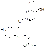 4-(4-Fluorophenyl)-3-(4-hydroxy-3-methoxyphenoxymethyl)piperidine Structure,112058-90-9Structure