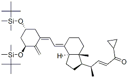 (2E,4R)-4-[(1R,3aS,4E,7aR)-4-[(2E)-2-[(3S,5R)-3,5-雙[[(1,1-二甲基乙基)二甲基硅酯]氧基]-2-亞甲基環(huán)亞己基]亞乙基]八氫-7a-甲基-1H-茚-1-基]-1-環(huán)丙基-2-戊烯-1-酮結(jié)構(gòu)式_112849-17-9結(jié)構(gòu)式