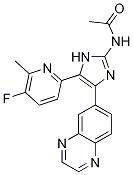 N-(5-(5-fluoro-6-methylpyridin-2-yl)-4-(quinoxalin-6-yl)-1h-imidazol-2-yl)acetamide Structure,1132610-45-7Structure