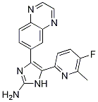 5-(5-氟-6-甲基吡啶-2-基)-4-(喹噁啉-6-基)-1H-咪唑-2-胺結(jié)構(gòu)式_1132610-46-8結(jié)構(gòu)式