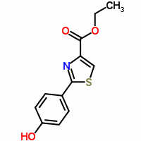 2-(4-Hydroxyphenyl)-4-thiazolecarboxylic acid ethyl ester Structure,113334-60-4Structure