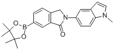 2,3-二氫--2-(1-甲基-1H-吲哚-5-基)-6-(4,4,5,5-四甲基-1,3,2-二氧硼烷-2-基)-1H-異吲哚-1-酮結(jié)構(gòu)式_1135437-86-3結(jié)構(gòu)式