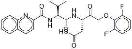 (3S)-5-(2,6-二氟苯氧基)-3-[[(2S)-3-甲基-1-氧代-2-[(2-喹啉羰基)氨基]丁基]氨基]-4-氧代-戊酸結(jié)構(gòu)式_1135695-98-5結(jié)構(gòu)式