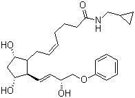 (5Z)-N-(環(huán)丙甲基)-7-[(1R,2R,3R,5S)-3,5-二羥基-2-[(1E,3R)-3-羥基-4-苯氧基-1-丁烯基]環(huán)戊基]-5-庚烯酰胺結(jié)構(gòu)式_1138395-09-1結(jié)構(gòu)式