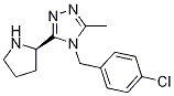 4-(4-Chlorobenzyl)-3-methyl-5-((r)-pyrrolidin-2-yl)-4h-1,2,4-triazole Structure,1140495-90-4Structure