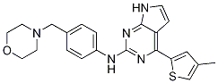 7H-pyrrolo[2,3-d]pyrimidin-2-amine, 4-(4-methyl-2-thienyl)-n-[4-(4-morpholinylmethyl)phenyl]- Structure,1142946-01-7Structure