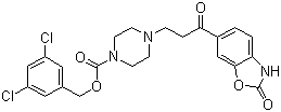 3,5-Dichlorobenzyl 4-[3-oxo-3-(2-oxo-2,3-dihydrobenzoxazol-6-yl)propyl]piperazine-2-carboxylate Structure,1144035-53-9Structure