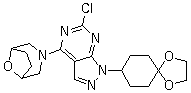 3-[6-氯-1-(1,4-二噁螺[4.5]-8-癸基)-1H-吡唑并[3,4-d]嘧啶-4-基]-8-噁-3-氮雜雙環(huán)[3.2.1]辛烷結(jié)構(gòu)式_1144080-35-2結(jié)構(gòu)式