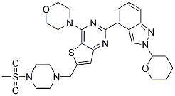 4-(6-((4-(Methylsulfonyl)piperazin-1-yl)methyl)-2-(2-(tetrahydro-2h-pyran-2-yl)-2h-indazol-4-yl)thieno[3,2-d]pyrimidin-4-yl)morpholine Structure,1146955-37-4Structure