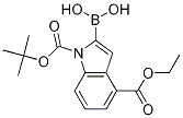 1-BOC-4-(ethoxycarbonyl)indole-2-boronic acid Structure,1150114-37-6Structure