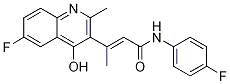 (E)-3-(6-fluoro-4-hydroxy-2-methylquinolin-3-yl)-n-(4-fluorophenyl)but-2-enamide Structure,1150271-29-6Structure