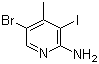 5-Bromo-3-iodo-4-methyl-2-pyridinamine Structure,1150618-04-4Structure