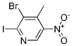 3-Bromo-2-iodo-4-methyl-5-nitropyridine Structure,1150618-06-6Structure