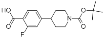 4-(1-(Tert-butoxycarbonyl)piperidin-4-yl)-2-fluorobenzoic acid Structure,1158765-79-7Structure