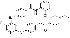 N-(2-Chlorophenyl)-4-(2-(4-(2-(4-ethylpiperazin-1-yl)-2-oxoethyl)phenylamino)-5-fluoropyrimidin-4-ylamino)benzamide Structure,1158838-45-9Structure