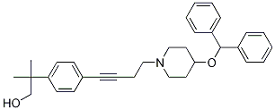 4-[4-(Diphenylmethoxy)-1-piperidinyl]-1-[4-[(2-hydroxy-1,1-dimethyl)ethyl]phenyl]butyne Structure,1159977-34-0Structure