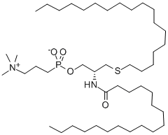 1-Palmitylthio-2-palmitoylamido-1,2-dideoxy-sn-glycero-3-phosphocholine Structure,116457-99-9Structure