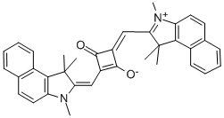 (4Z)-3-氧代-4-[(1,1,3-三甲基苯并[E]吲哚-3-鎓-2-基)亞甲基]-2-[(E)-(1,1,3-三甲基苯并[E]吲哚-2-亞基)甲基]環(huán)丁烯-1-醇結構式_116477-16-8結構式