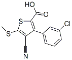 3-(3-Chlorophenyl)-4-cyano-5-(methylthio)thiophene-2-carboxylic acid Structure,116493-00-6Structure