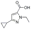 5-Cyclopropyl-2-ethyl-2h-pyrazole-3-carboxylic acid Structure,1170123-76-8Structure