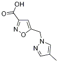 5-[(4-Methyl-1H-pyrazol-1-yl)methyl]isoxazole-3-carboxylic acid Structure,1170258-35-1Structure