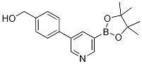 (4-(5-(4,4,5,5-Tetramethyl-1,3,2-dioxaborolan-2-yl)pyridin-3-yl)phenyl)methanol Structure,1171892-54-8Structure