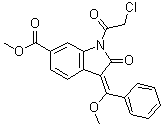 (3E)-1-(2-氯乙?；?-2,3-二氫-3-(甲氧基苯基亞甲基)-2-氧代-1H-吲哚-6-羧酸甲酯結(jié)構(gòu)式_1174335-83-1結(jié)構(gòu)式