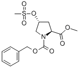 (3R,5s)-1-((benzyloxy)carbonyl)-5-(methoxycarbonyl)pyrrolidin-3-yl methanesulfonate Structure,117811-78-6Structure