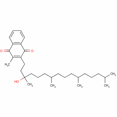 2-(3-Hydroxy-3,7,11,15-tetramethylhexadecyl)-3-methylnaphthalene-1,4-dione Structure,1181-23-3Structure