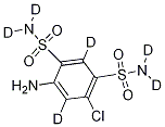 4-Amino-6-chloro-1,3-benzenedisulfonamide-d6 Structure,1184995-49-0Structure