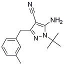 5-Amino-1-tert-butyl-3-(3-methylbenzyl)-4-cyanopyrazole Structure,1185162-28-0Structure