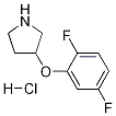 3-(2,5-Difluoro-phenoxy)-pyrrolidine hydrochloride Structure,1185298-02-5Structure