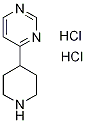 Pyrimidine, 4-(4-piperidinyl)-, hydrochloride Structure,1185304-08-8Structure