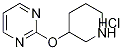 2-(Piperidin-3-yloxy)-pyrimidine hydrochloride Structure,1185316-04-4Structure