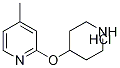 4-Methyl-2-(piperidin-4-yloxy)-pyridine hydrochloride Structure,1185318-98-2Structure